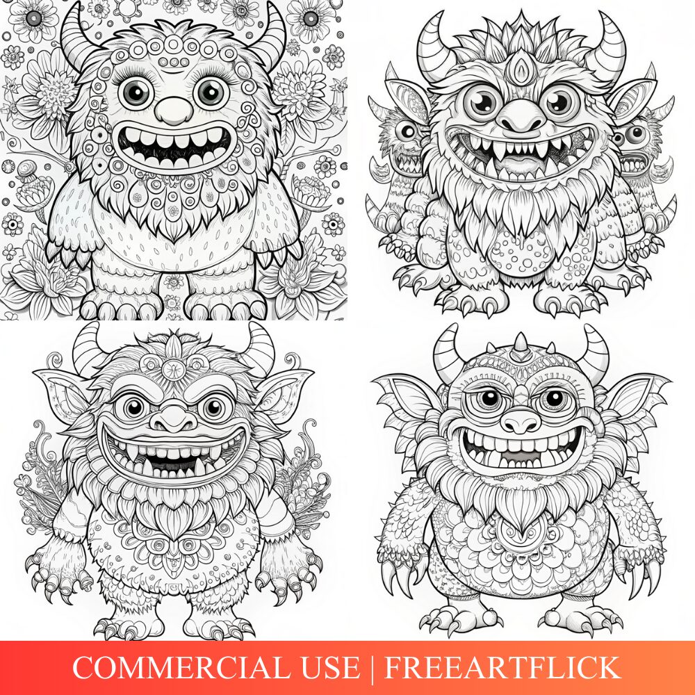 Free Monster Coloring Pages