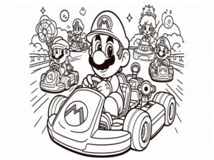 mario characters coloring pages