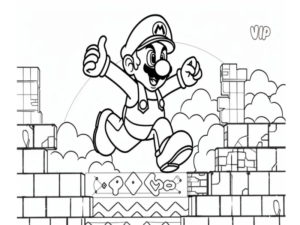 mario characters coloring pages