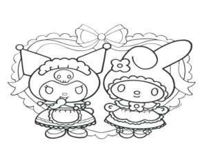 Kuromi Coloring Pages