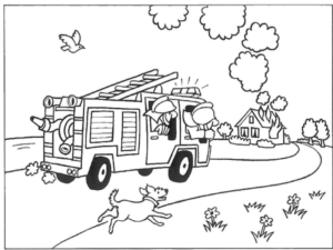 fire truck coloring page