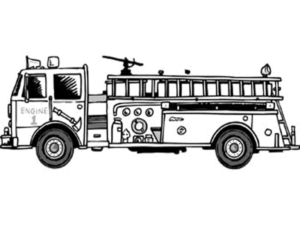 fire truck coloring page