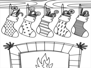 Christmas Stocking Coloring Page