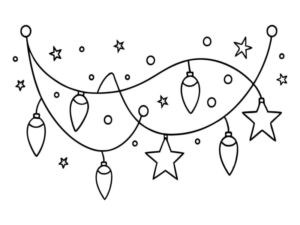 Christmas Lights Coloring Page