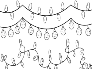 Christmas Lights Coloring Page