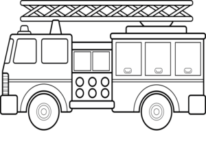 fire truck coloring page