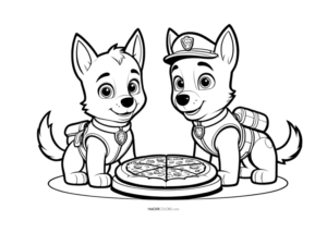 paw patrol christmas coloring pages