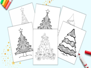 printable christmas tree coloring pages