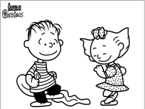 Peanuts Characters Christmas Coloring Pages