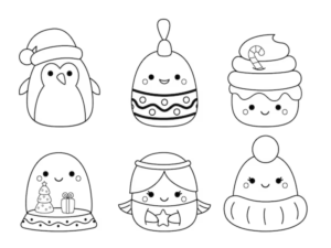 christmas squishmallow coloring pages