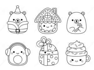 christmas squishmallow coloring pages