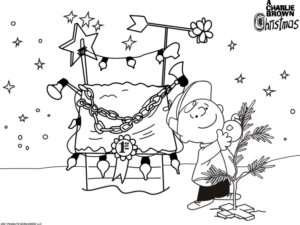 Peanuts Characters Christmas Coloring Pages