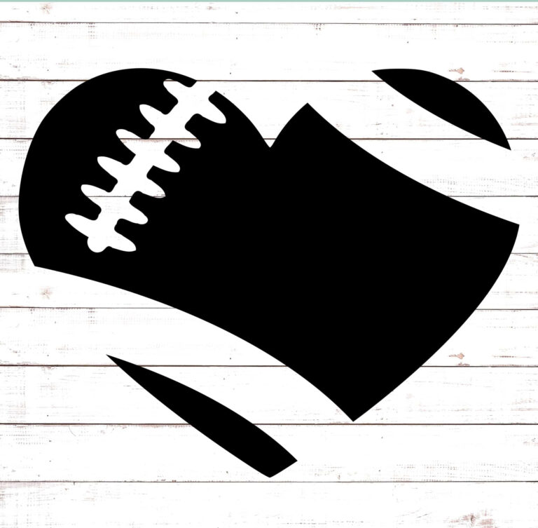 Free Football Heart SVG Designs for Fans-2023