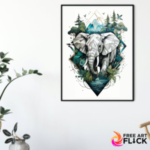 Free Elephant Boho Wall Art Download