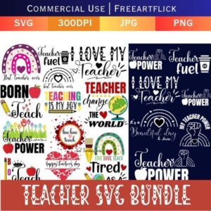 Download Teacher SVG Bundle