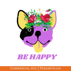 Free Art Flick Be Happy SVG