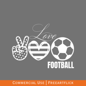 Love Soccer Ball SVG Free Download