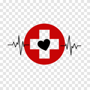 Heart Line Red Medical Cross PNG Free Download