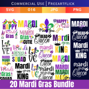 Colorful Mardi Gras SVG Bundle Download