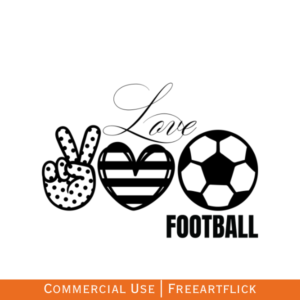 Download Free Love Soccer Ball SVG