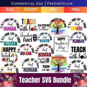 Teacher Logo  SVG Bundle Download
