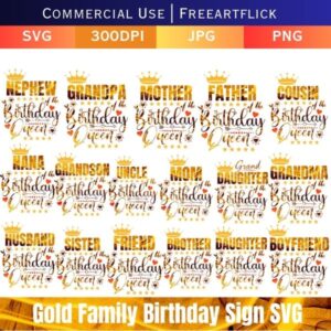 Best Family Birthday SVG Bundle Download