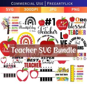 Top Teacher SVG Bundle Designs Download