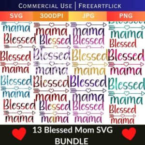 Blessed Mama SVG bundle Download