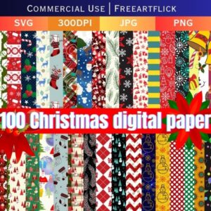 Christmas Digital Paper SVG Bundle
