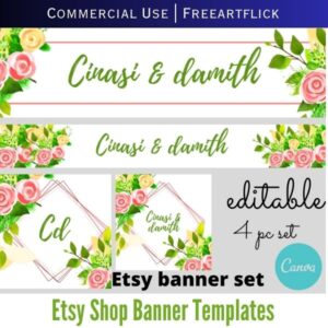 Free Editable Etsy Shop Banner Template