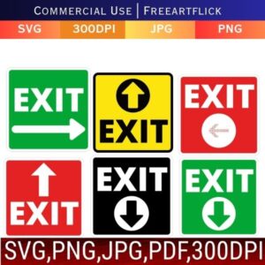 Exit Sign SVG Bundle