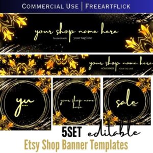 Free Modifiable Etsy Shop Graphics Kit Download