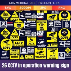Buy CCTV Camera Warning SVG Signs