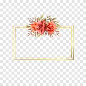 Free Eye-Catching Transparent Watercolor Floral Frame PNG Download