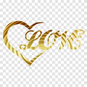 Free Download Golden Love PNG