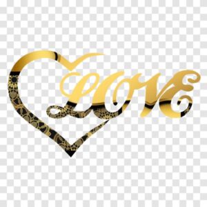 Free Golden Love PNG Download