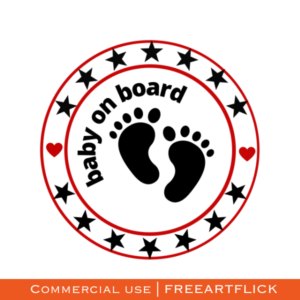 cute steps Baby On Board SVG