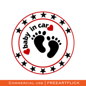 transparent Baby On Board SVG