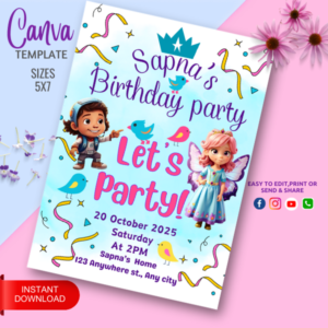 Best Modifiable Birthday Invitation Card Download