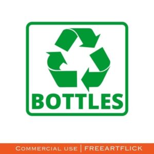 Download Recycle Bottles Sign SVG Free