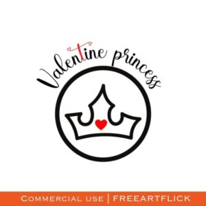 Download Free Valentine Princess SVG