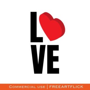 Red Free Love SVG Download