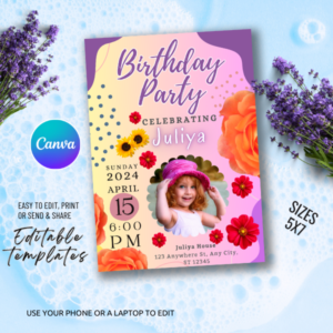 Best Editable Birthday Invitation Template Download