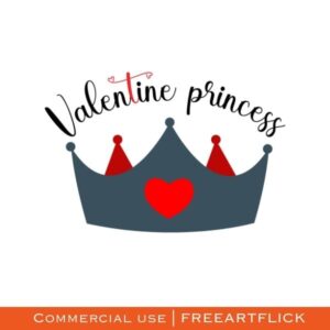 Free Valentine Princess SVG Download