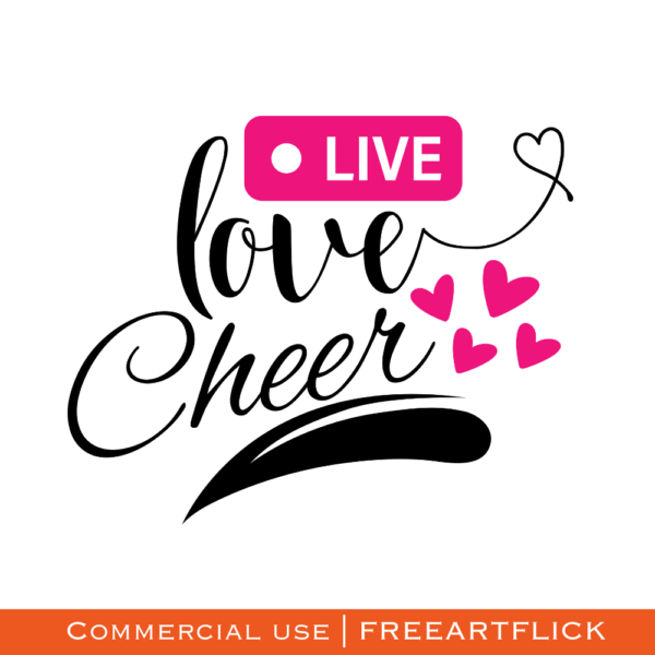 Live Love Cheer SVG