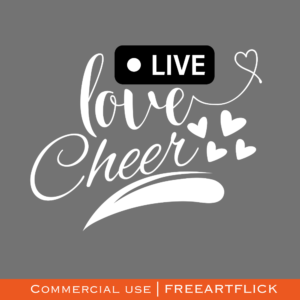 Live Love Cheer SVG free Download