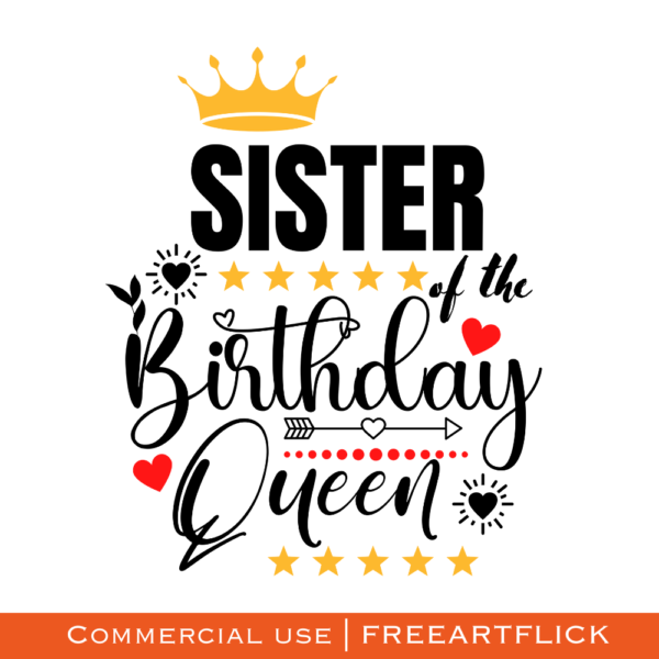 happy birthday Sister svg