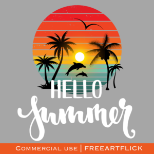 Hello Summer Free SVG Image Download