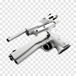 Free Silver Handgun PNG