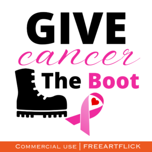 Give Cancer the Boot SVG Download